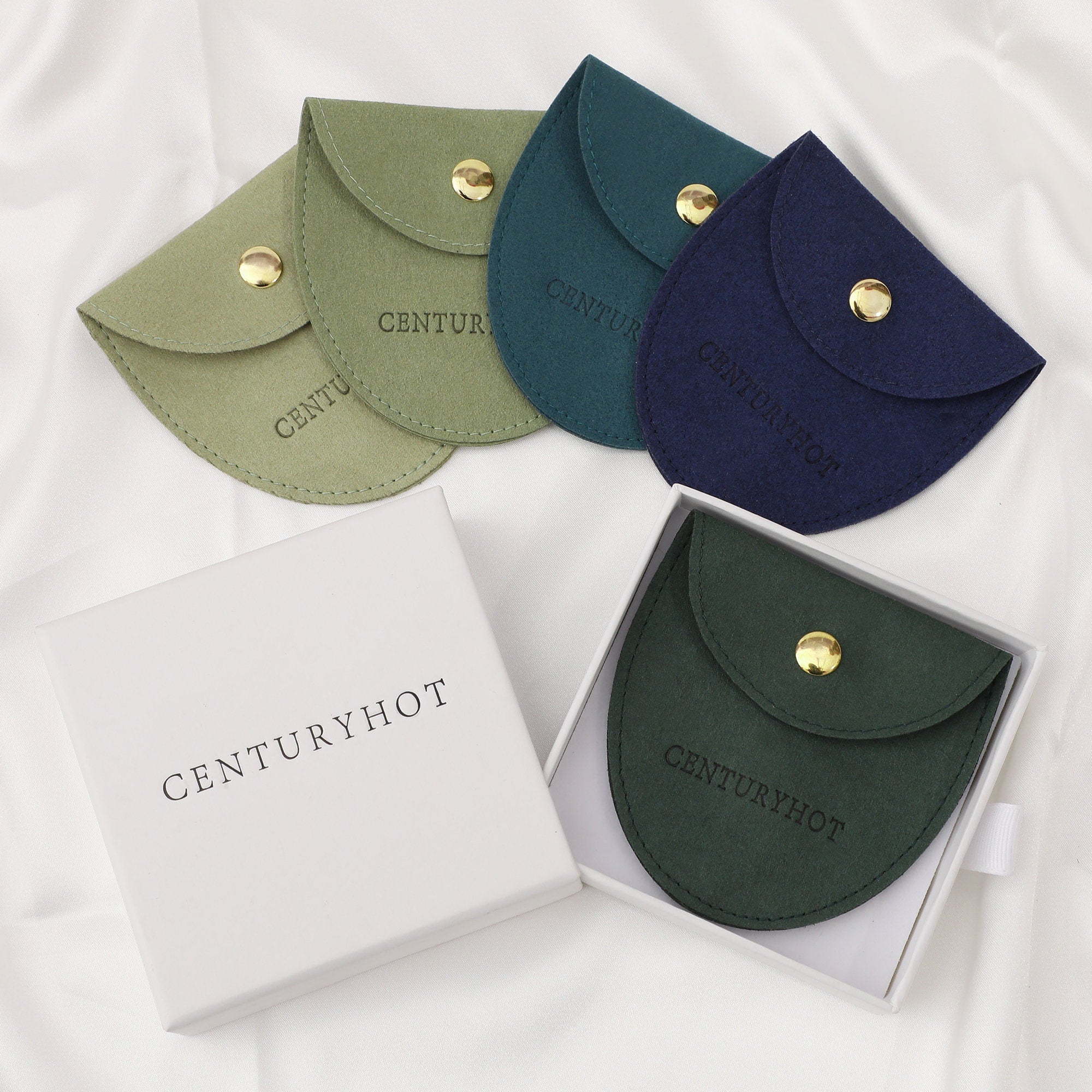 50 Personalized Microfiber Jewelry Bags, Custom Logo Packaging-zoom-2