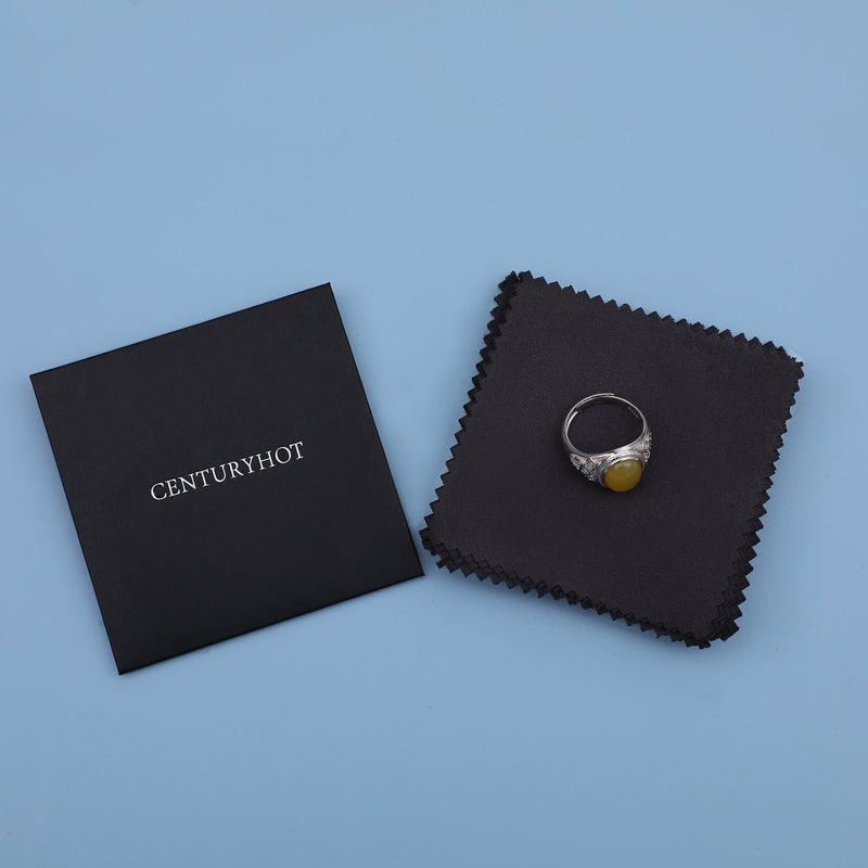 100 Black Jewelry Cleaning Cloths 8x8cm, Silver Polishing Cloth, Custom Logo Available-zoom-
