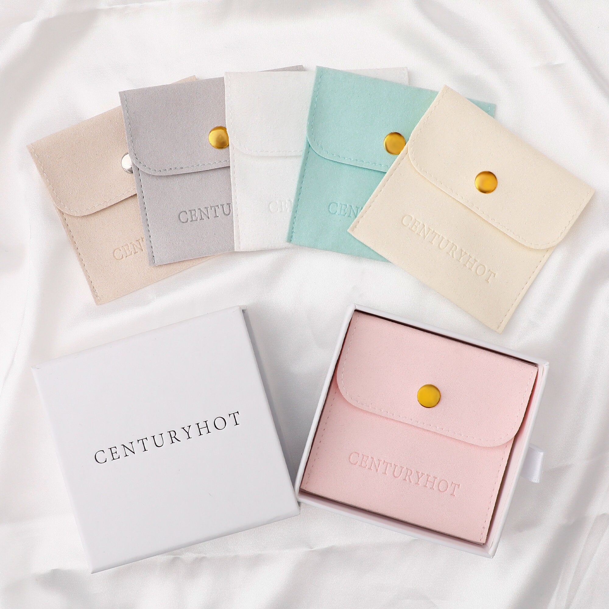 Personalized Jewelry Box Set: Microfiber Bag & Cardboard Drawer-zoom-8