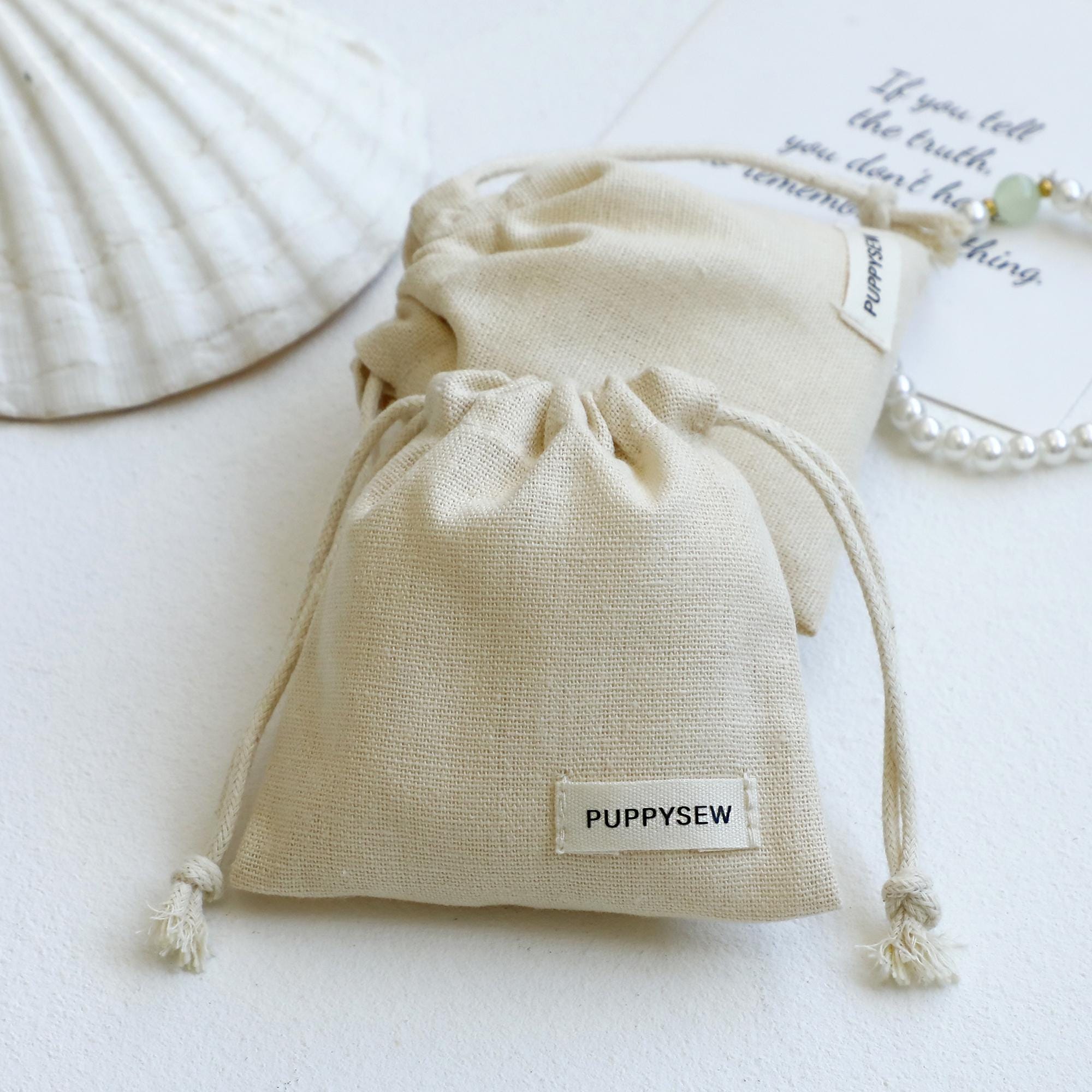 Customizable Cotton Canvas Drawstring Bag: Logo Jewelry Packaging-zoom-6