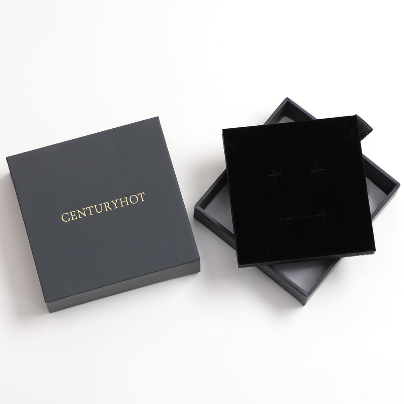 50 Gray Paper Jewelry Box with Sponge, Custom Logo-zoom-