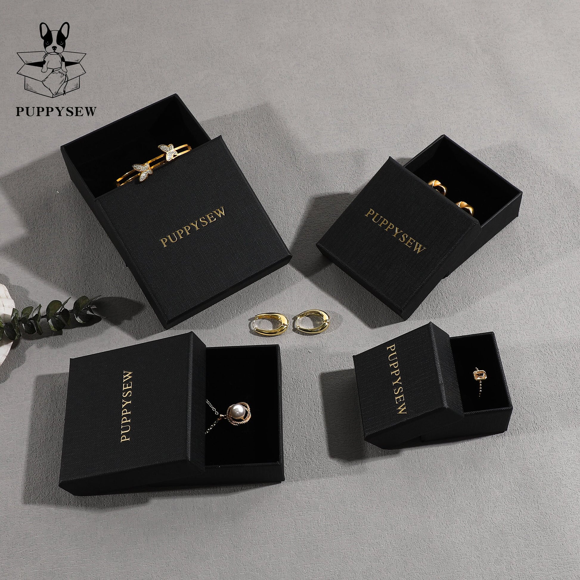 50 Custom Logo Jewelry Boxes: Necklace, Ring, Earring Packaging-4