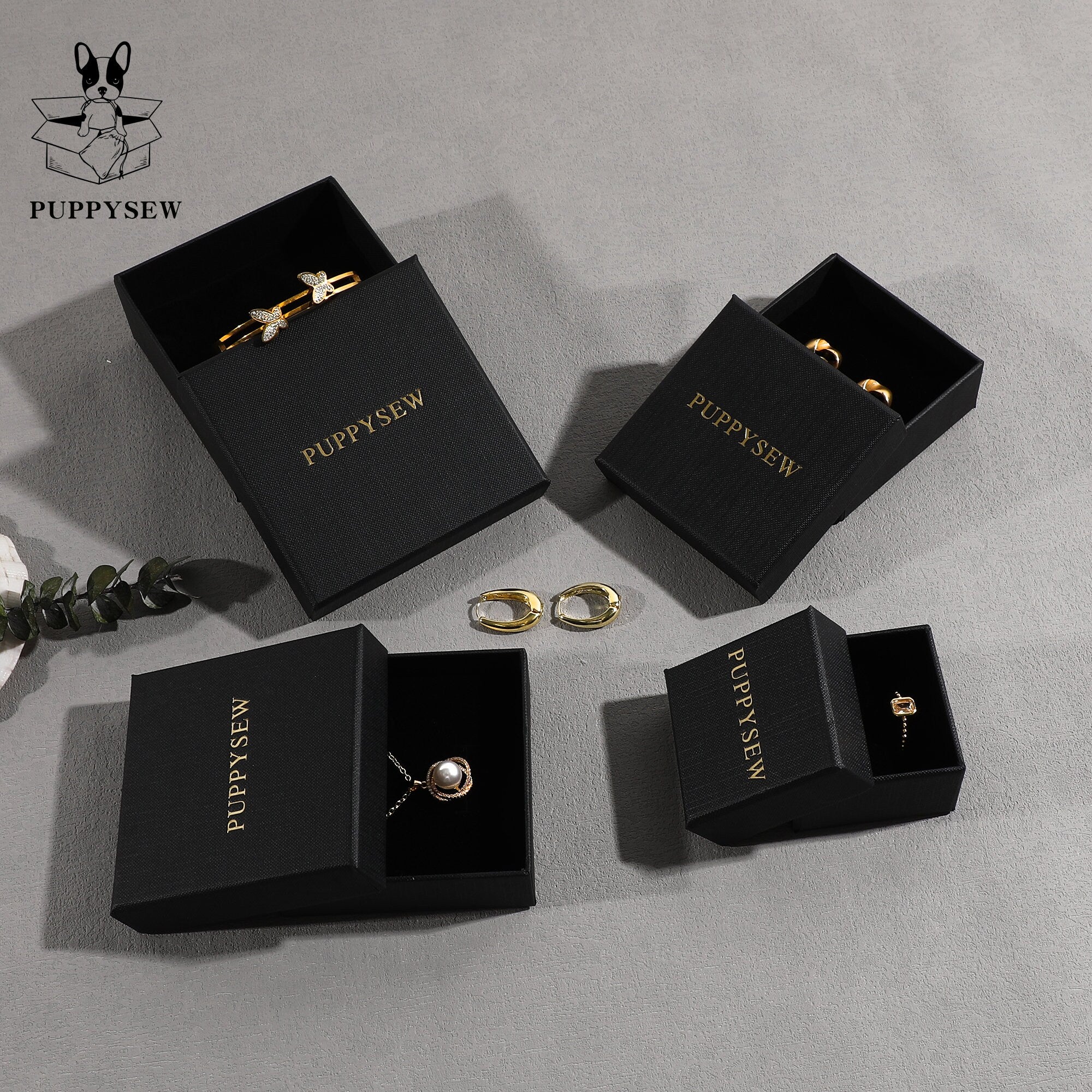 50 Custom Logo Jewelry Boxes: Necklace, Ring, Earring Packaging-zoom-4