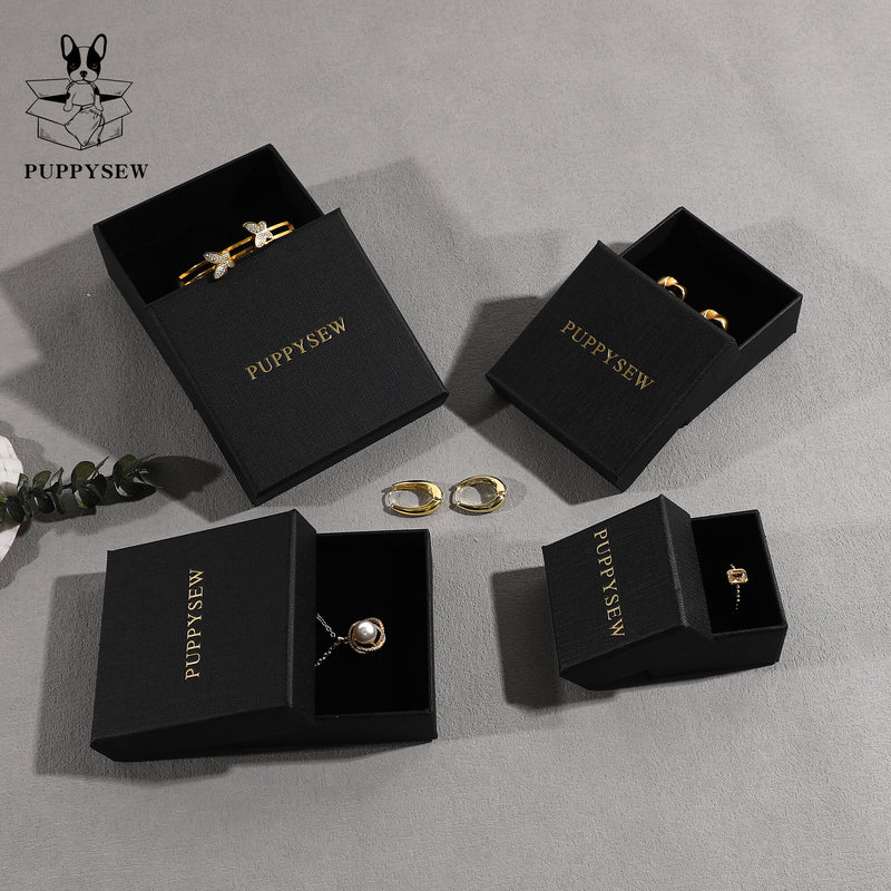 50 Custom Logo Jewelry Boxes: Necklace, Ring, Earring Packaging-zoom-