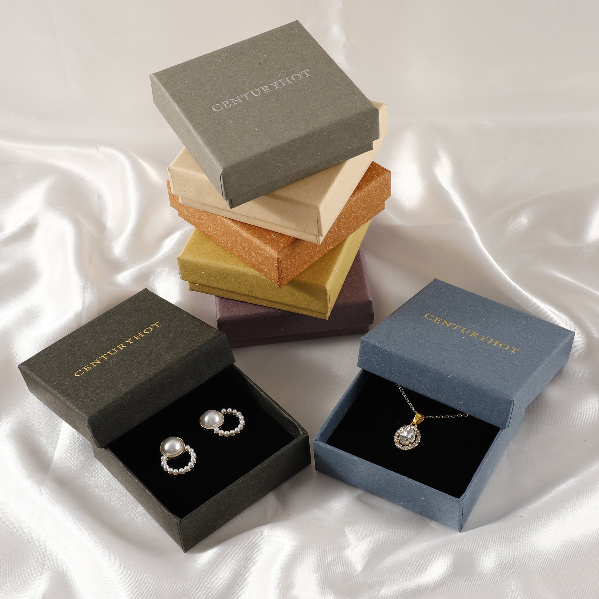 Custom Logo Jewelry Box - Necklace, Earrings, Ring Packaging-3