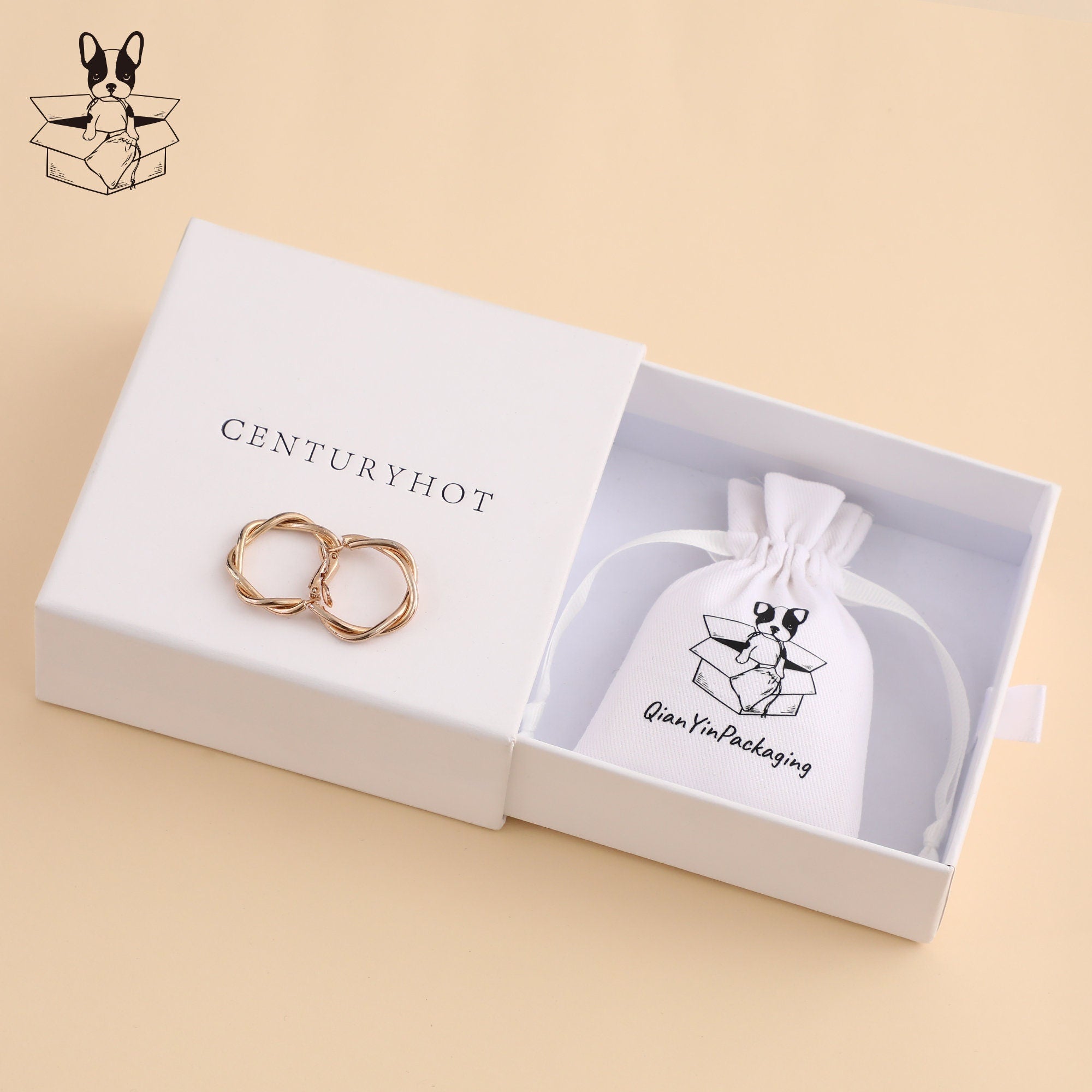 Custom Logo Twill Cotton Drawstring Bag: Jewelry Packaging Pouch-zoom-8