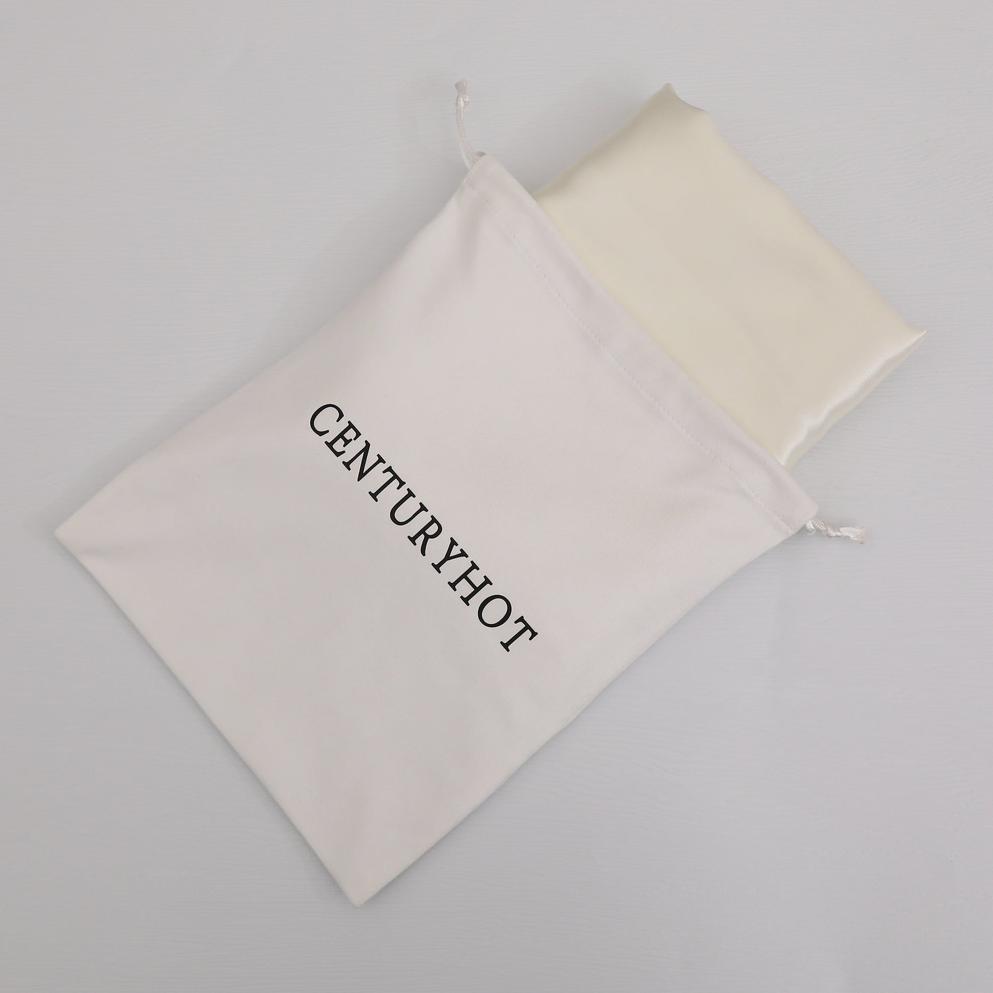 Personalized Logo Flannel Drawstring Bag, Custom Jewelry Pouch-7