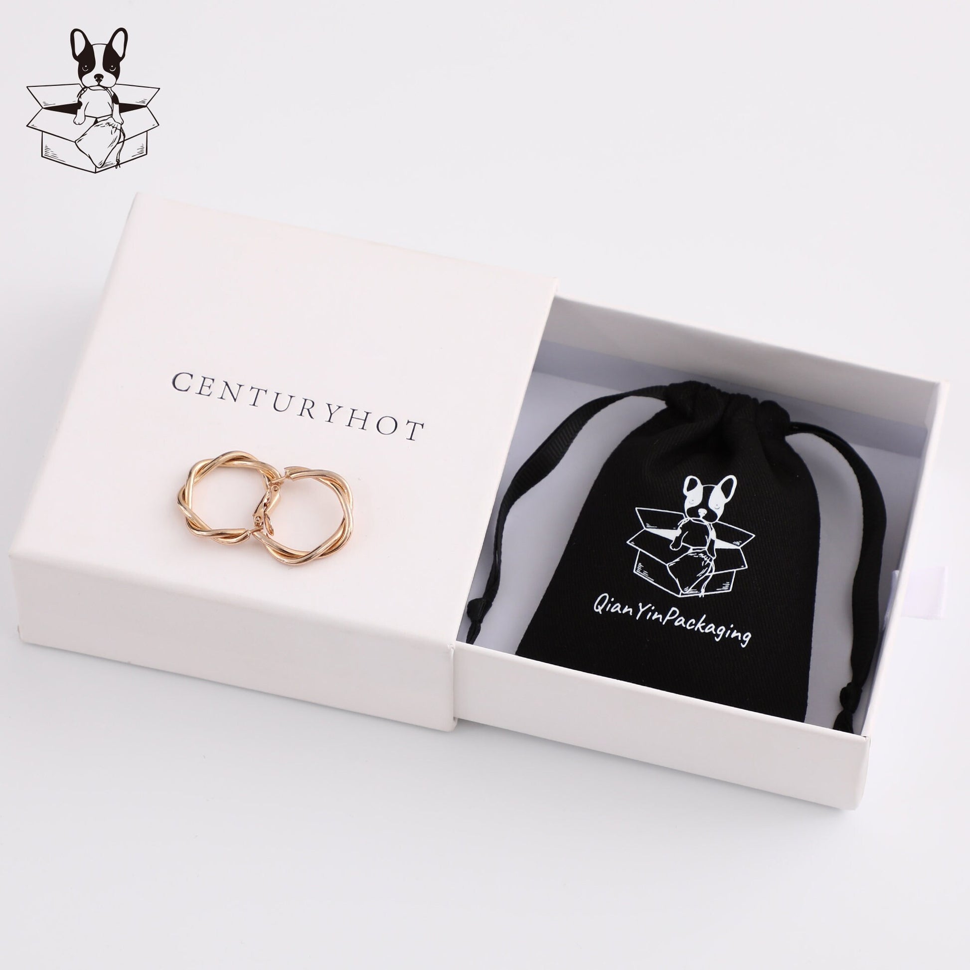 Custom Logo Cotton Drawstring Bag, Personalized Jewelry Packaging-6