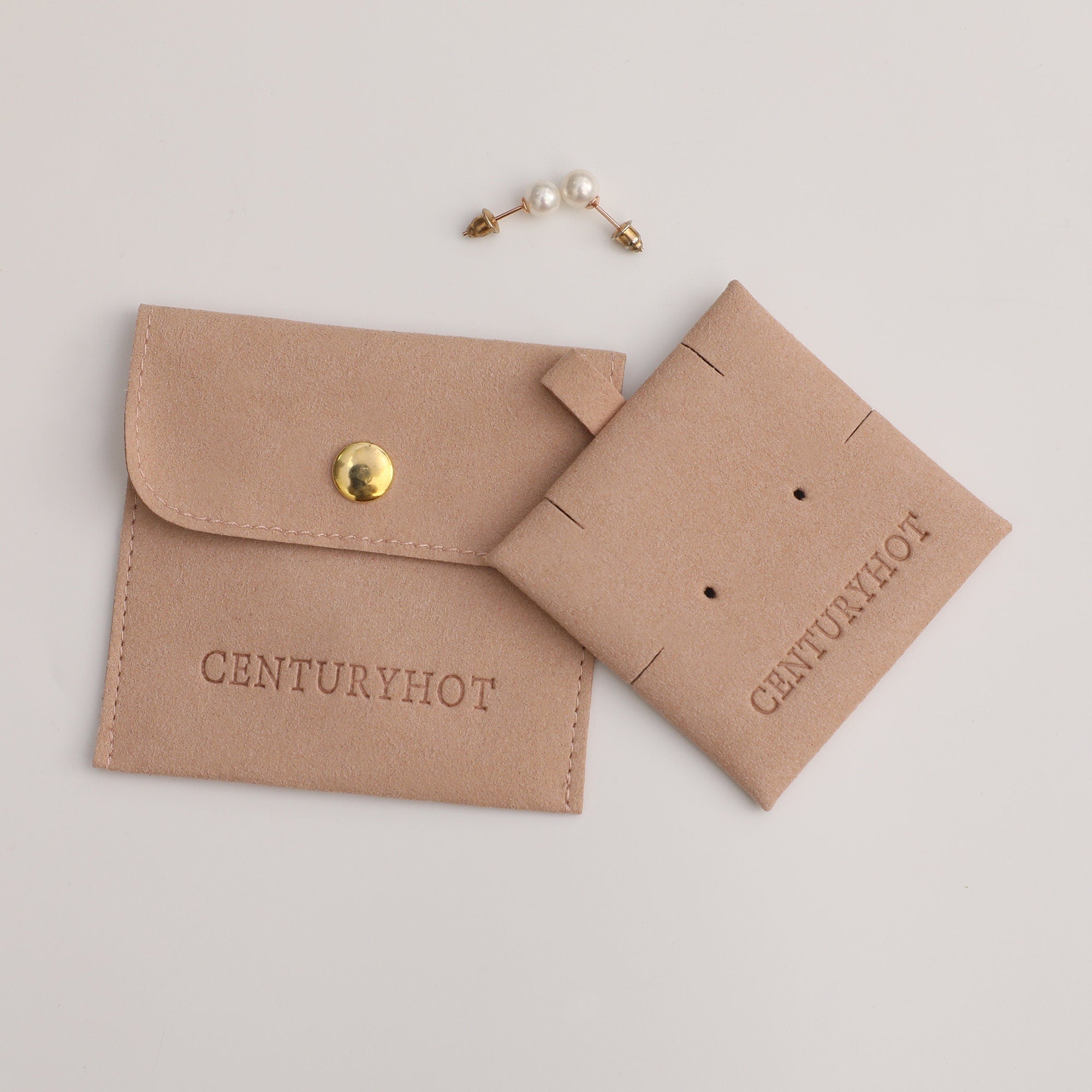 Custom Logo Jewelry Packaging: Microfiber Pouch with Insert Card, Set of 50-zoom-8
