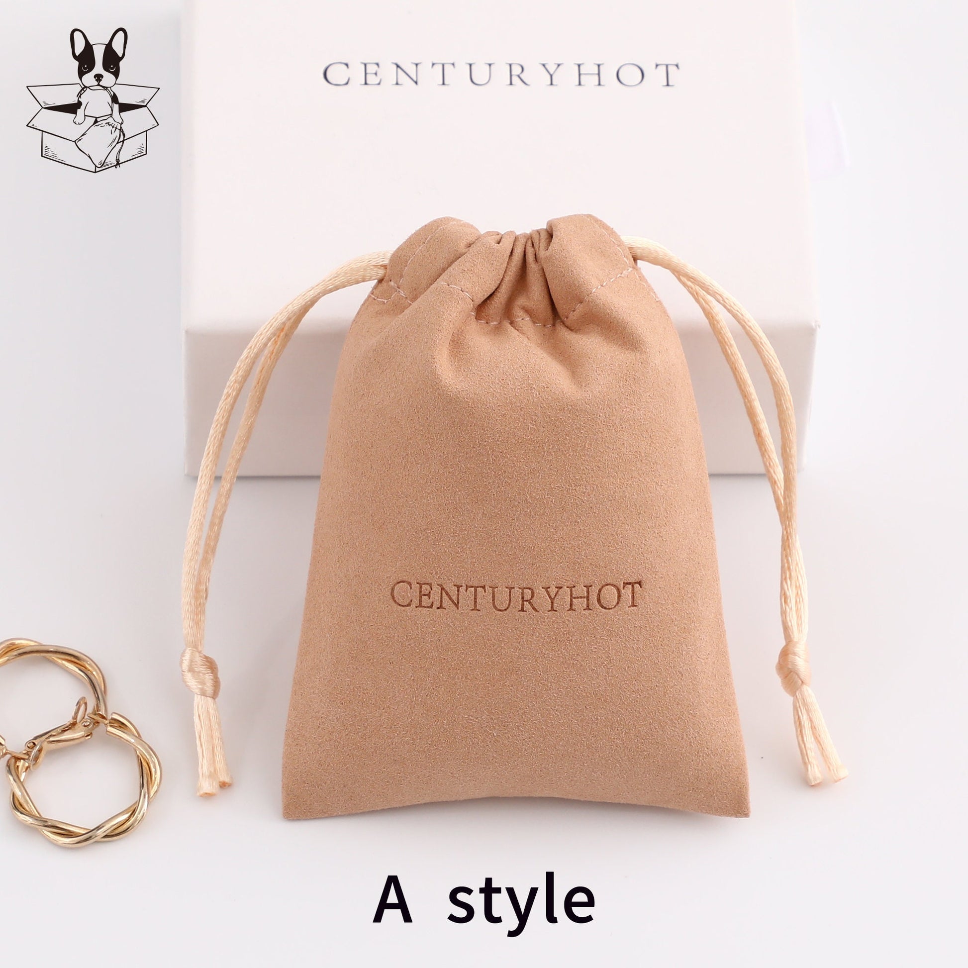 Personalized Microfiber Drawstring Bag, Custom Logo Jewelry Packaging-2