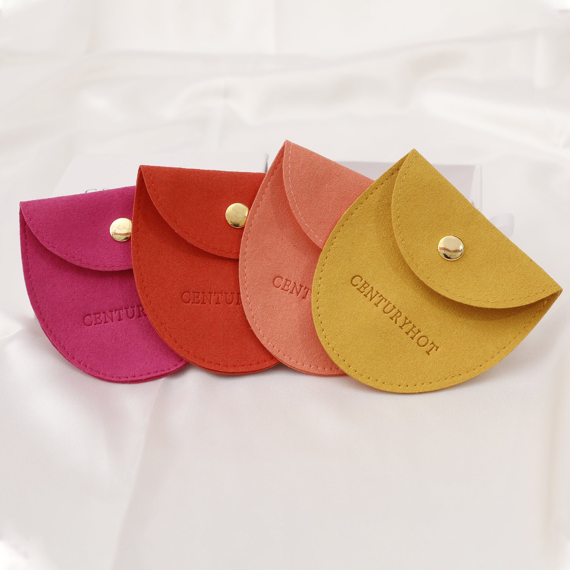 Personalized Embossed Microfiber Jewelry Bags, Custom Logo Packaging (50+)-zoom-3