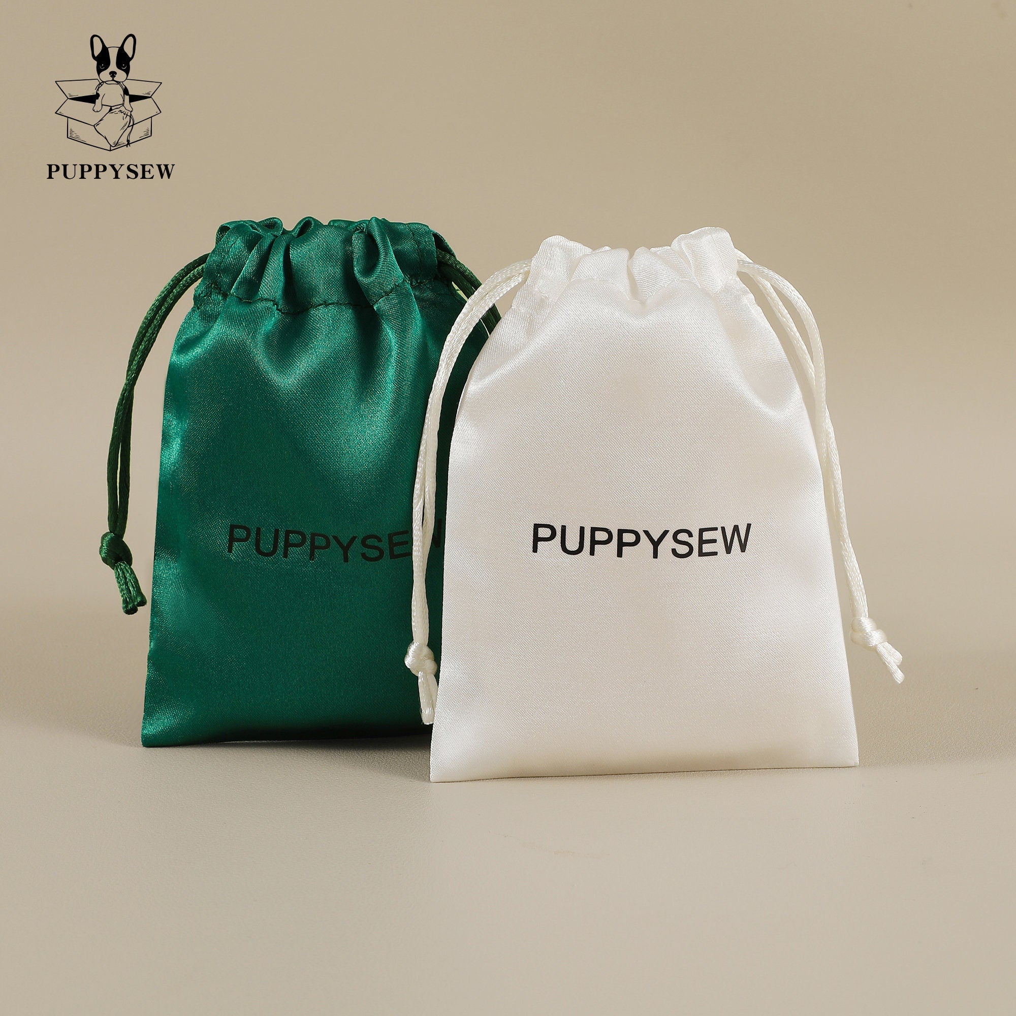 Custom Satin Drawstring Bag: Logo Print Jewelry Packaging-zoom-1