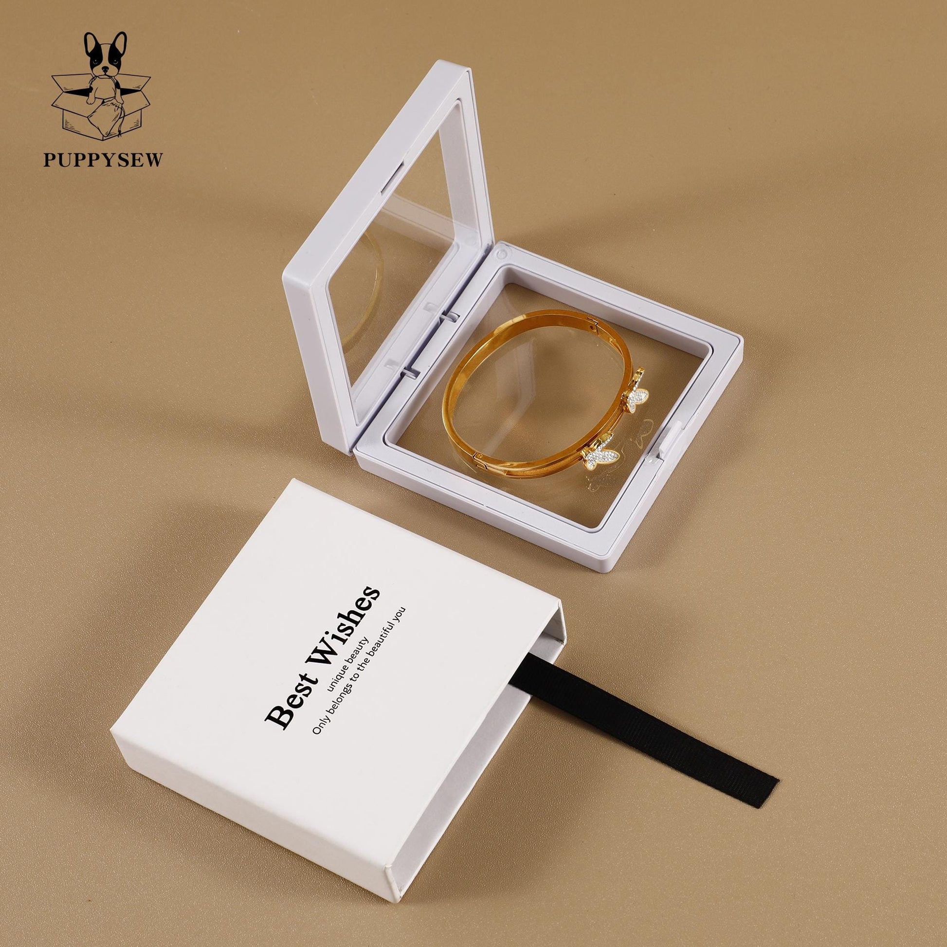 Custom Logo Jewelry Gift Box: Transparent Suspension Display-1