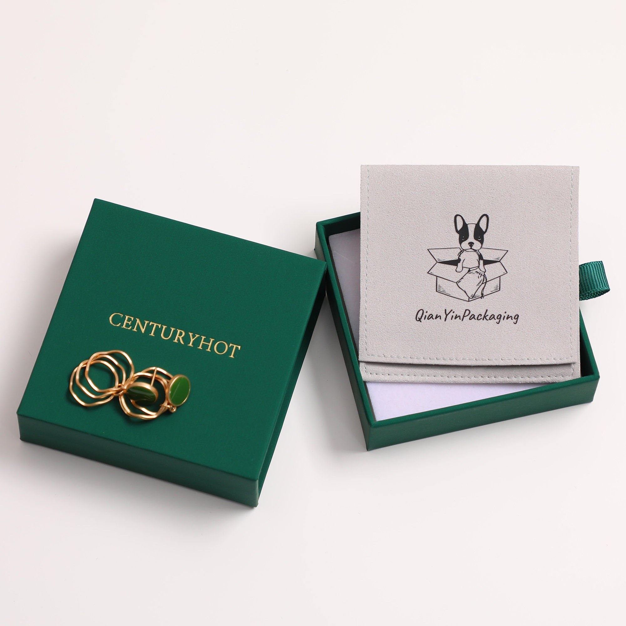 Personalized Jewelry Box: 50 White Paper Drawer Boxes, Custom Logo-zoom-5