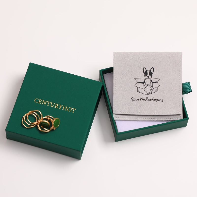 Personalized Jewelry Box: 50 White Paper Drawer Boxes, Custom Logo-zoom-