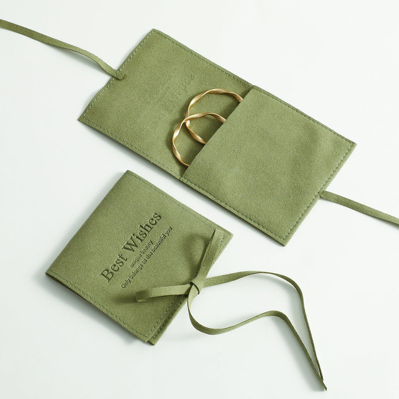 Jewelry Gift Box Set: Microfiber Bag, Customizable Logo-zoom-