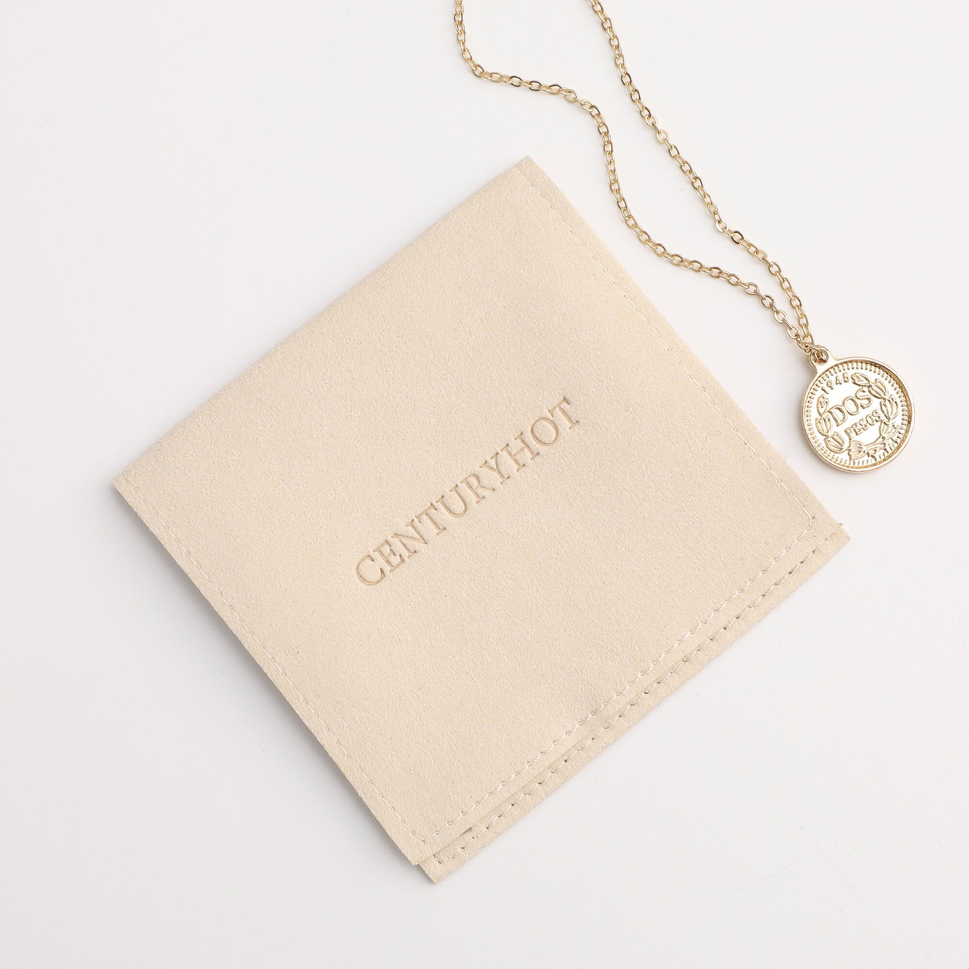 Embossed Logo Microfiber Jewelry Bag, Personalized Packaging-7