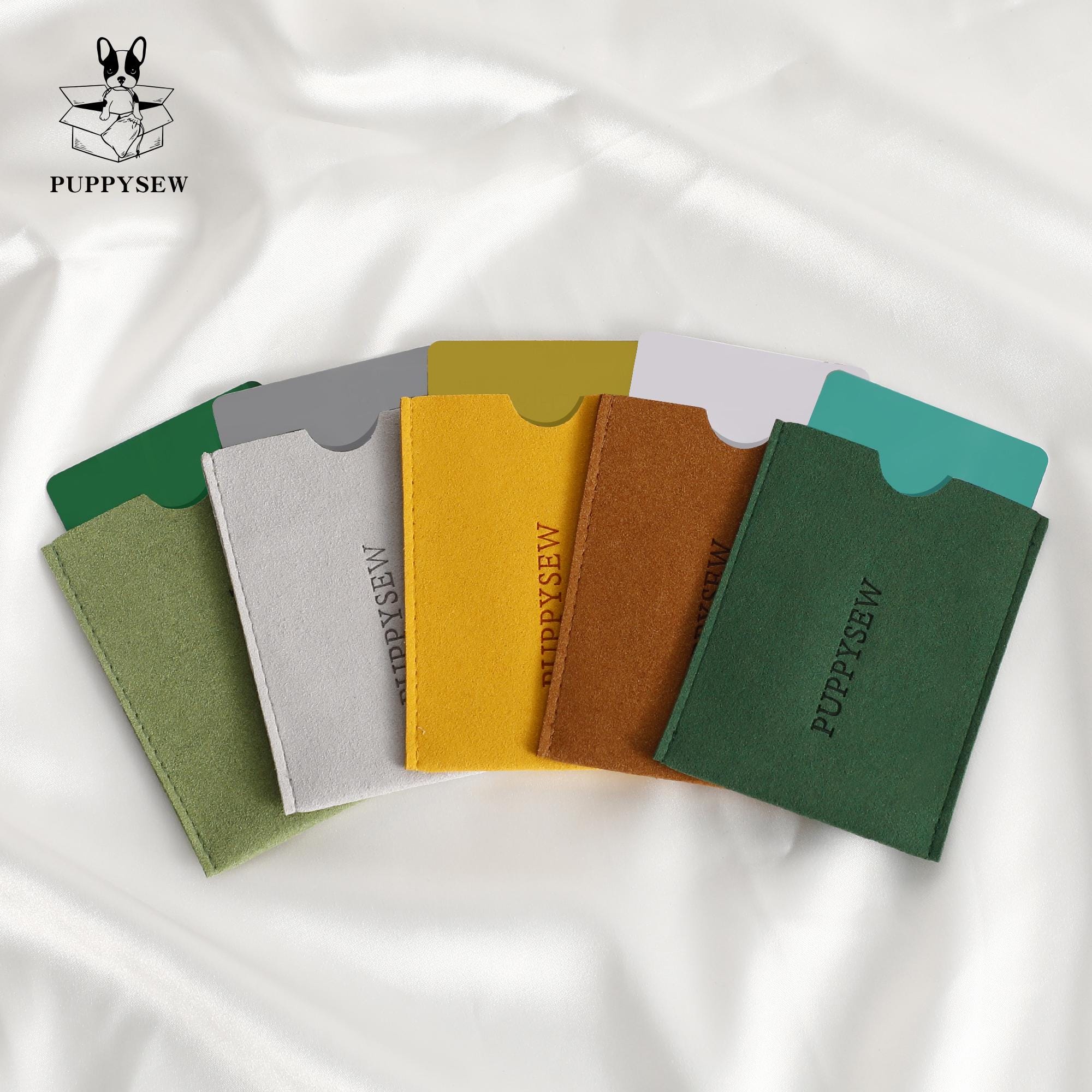 Personalized Microfiber Card Holder, Embossed Logo (50pcs)