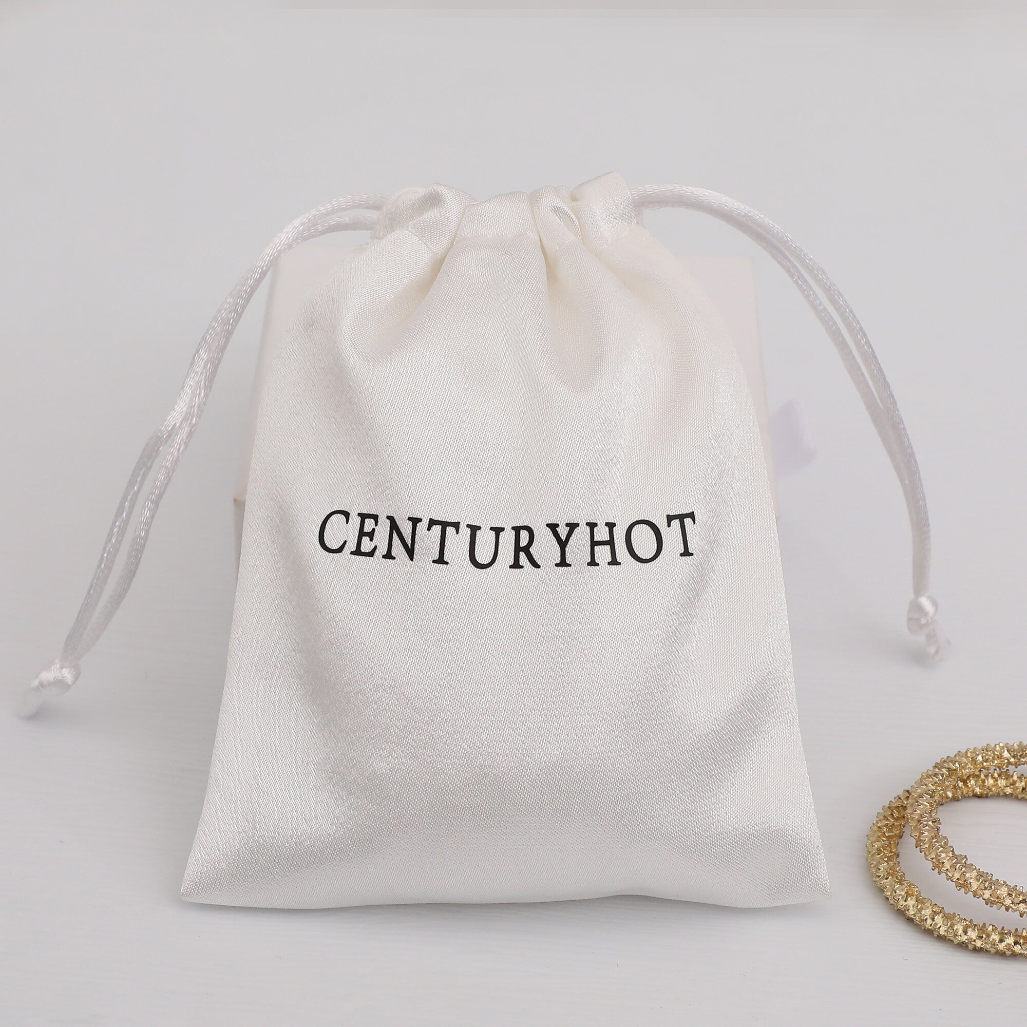 Custom Satin Drawstring Bags, Personalized Logo Printing, Jewelry Packaging-zoom-4