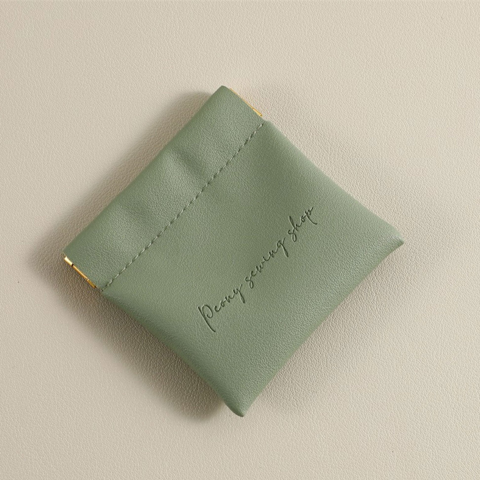 Custom PU Leather Coin Pouch, Logo Change Purse, 8x8cm-7