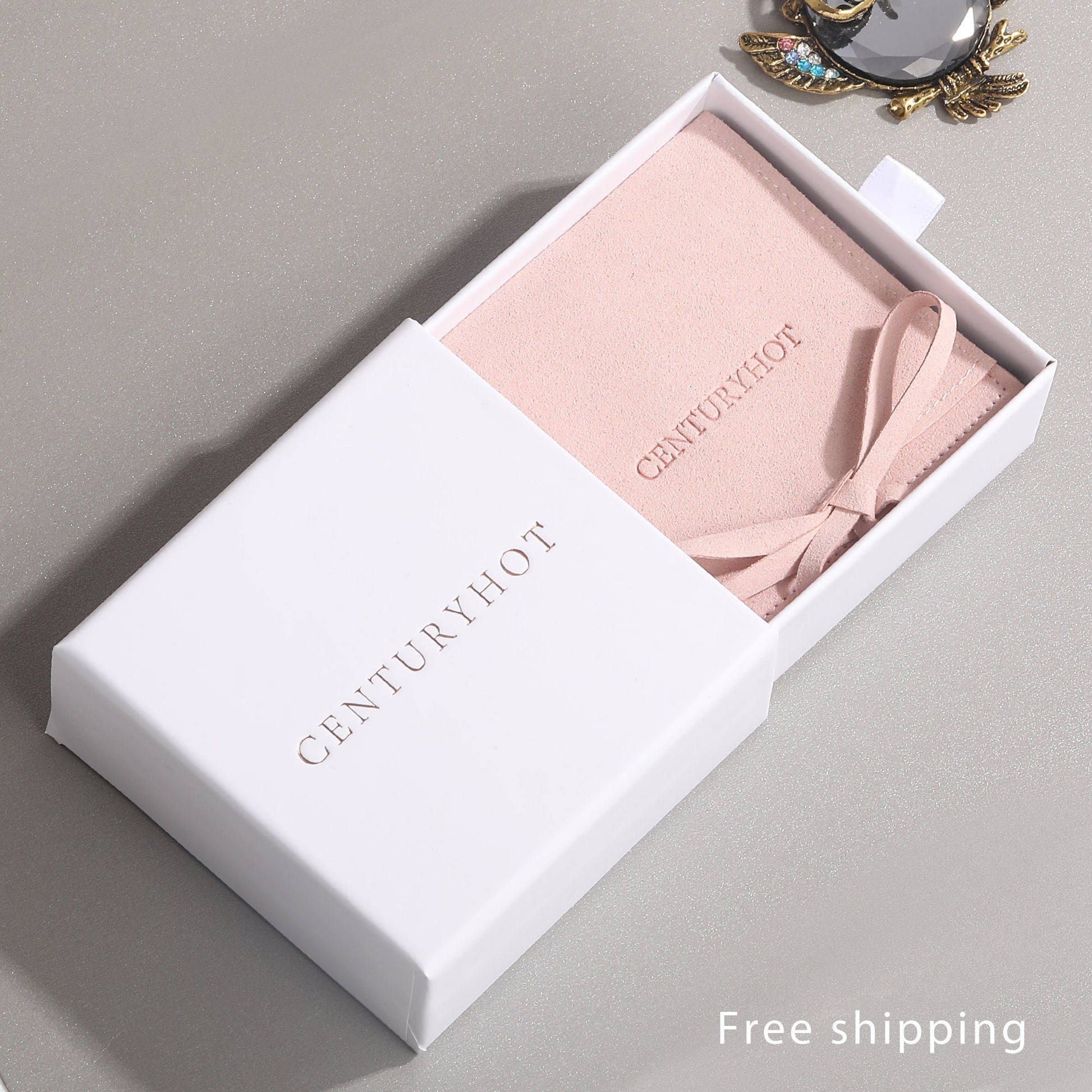 Custom Logo Jewelry Box and Bag Set, Personalized Packaging (9x9cm)-3