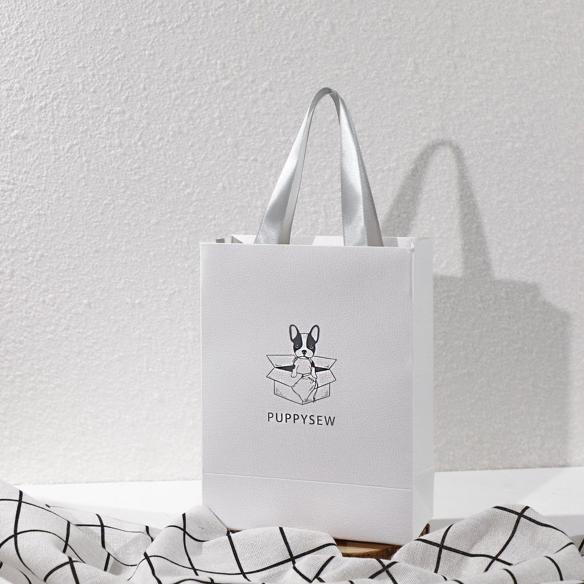 Custom Logo Red Paper Gift Bags | Matte Finish, Satin Handles, Retail Packaging-8