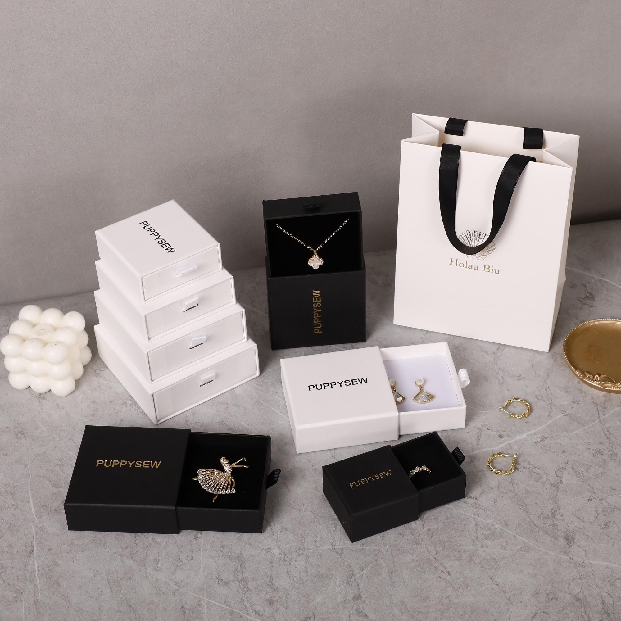 Custom Logo Jewelry Gift Boxes – Small Drawer-Type Packaging-zoom-8