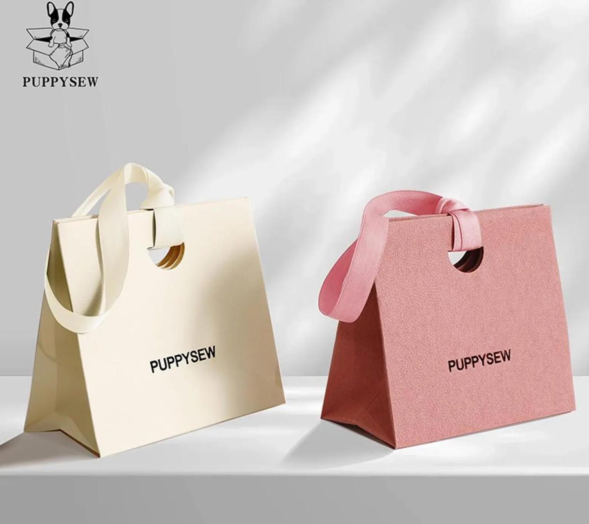 Personalized Paper Gift Bags with Ribbon, Custom Logo Packaging-7