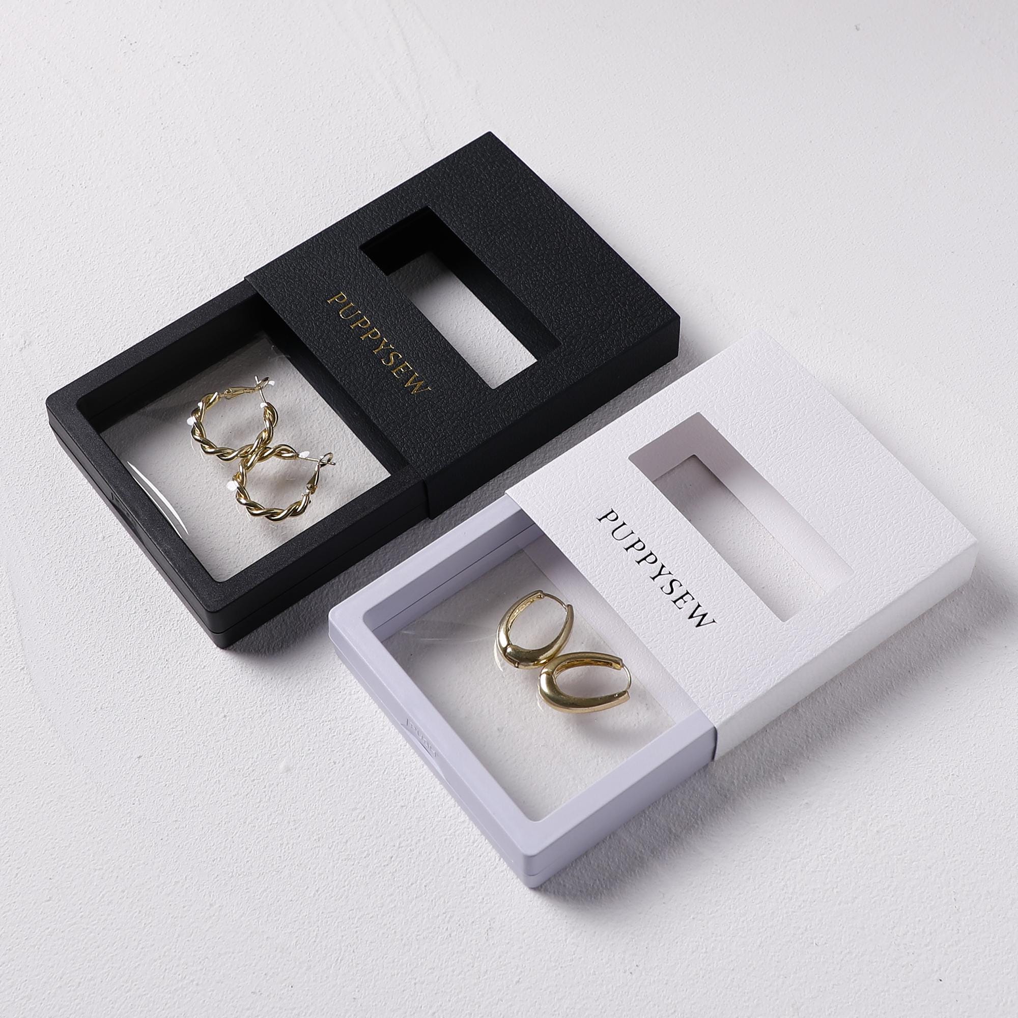 50pcs Custom Logo Jewelry Box Sleeves | Textured Cardboard Packaging for Small Business-zoom-9