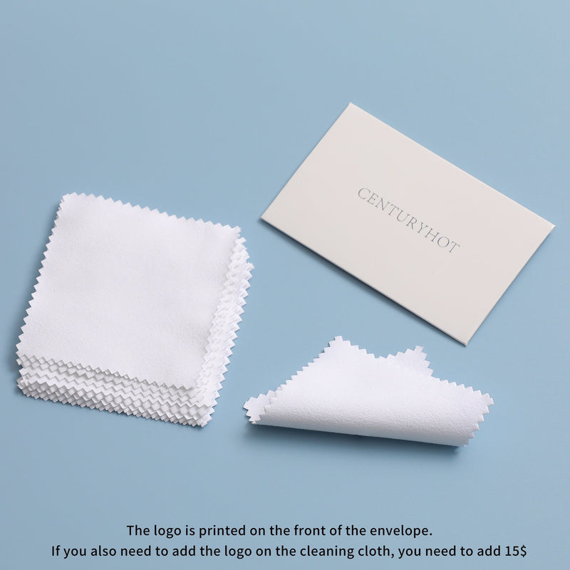 100 Black Jewelry Cleaning Cloths 8x8cm, Silver Polishing Cloth, Custom Logo Available-zoom-
