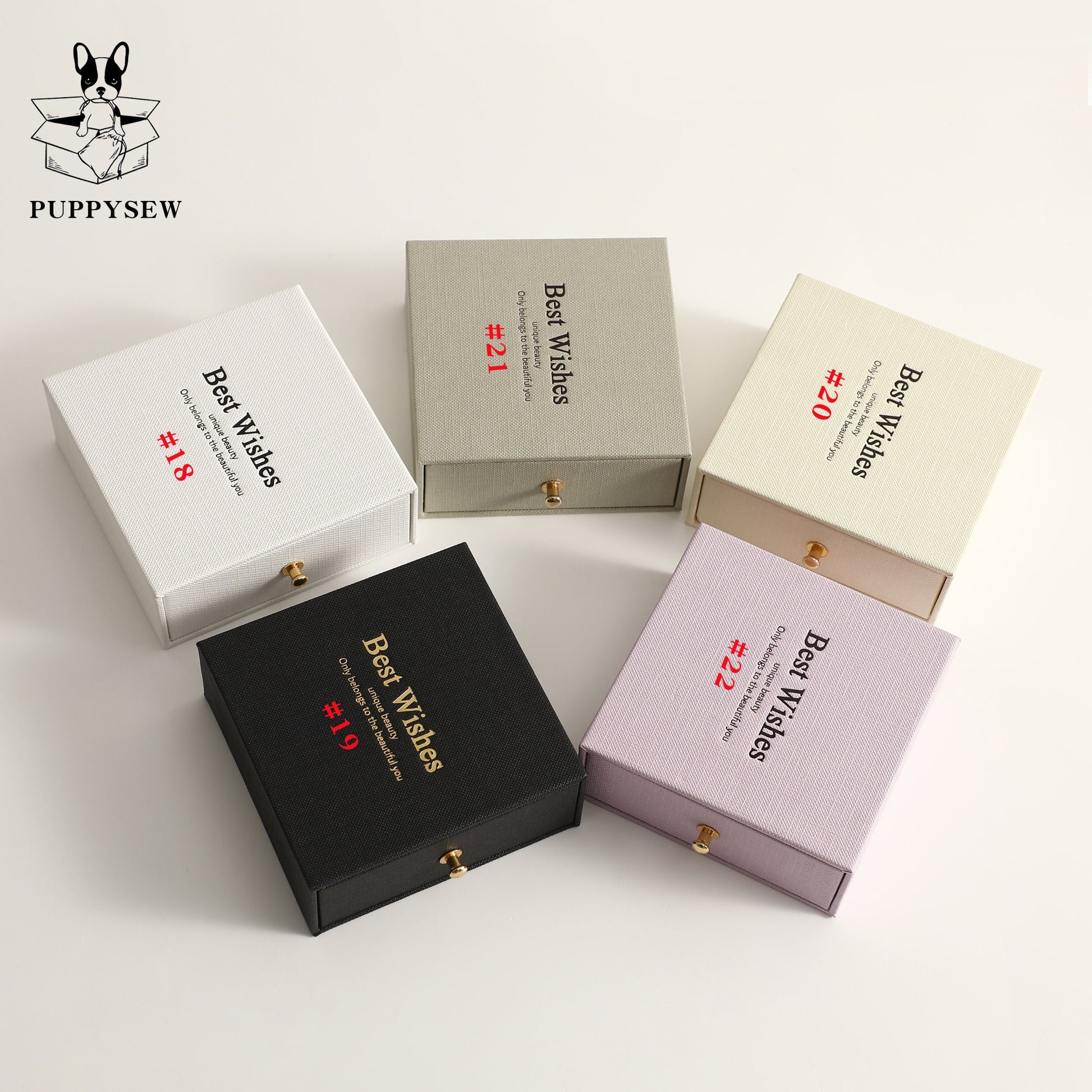 Customizable Jewelry Box with Metal Handle - Necklace, Ring Packaging (50pcs)-7