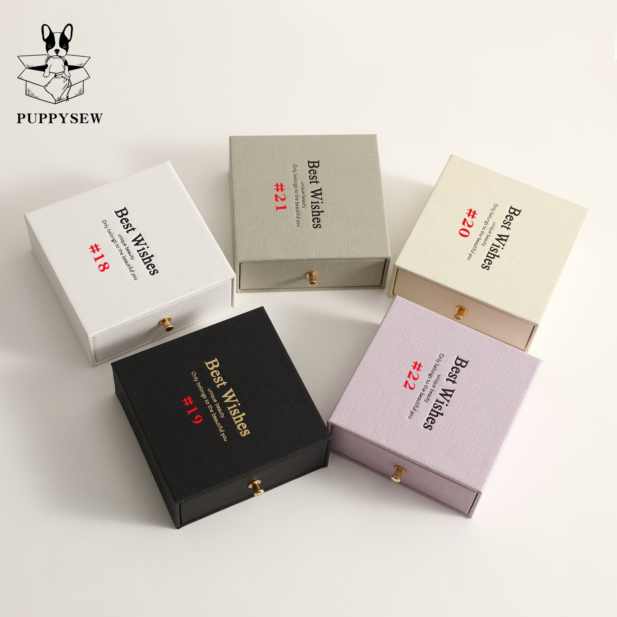 Customizable Jewelry Box with Metal Handle - Necklace, Ring Packaging (50pcs)-zoom-7