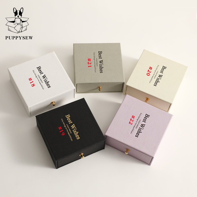 Customizable Jewelry Box with Metal Handle - Necklace, Ring Packaging (50pcs)-zoom-