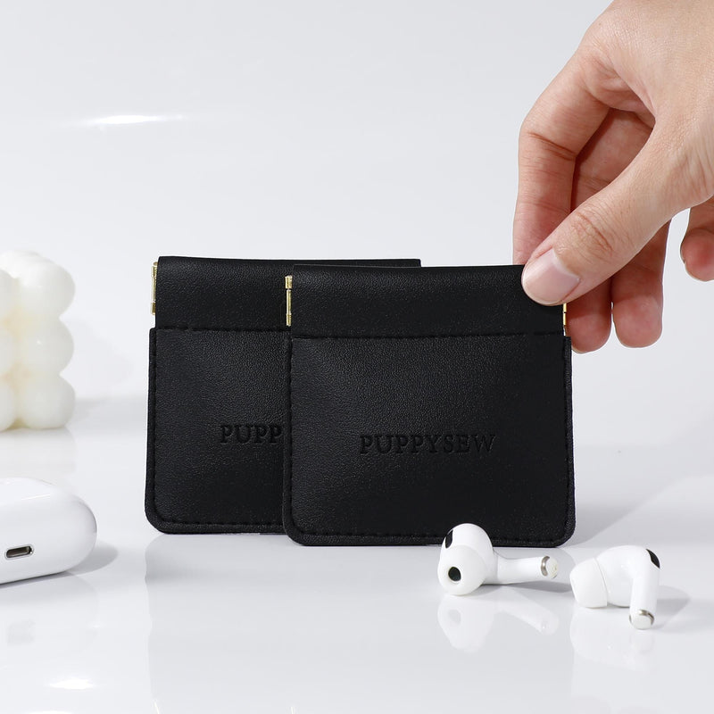Custom Leather Jewelry Pouch, Snap Closure, Personalized Logo-zoom-