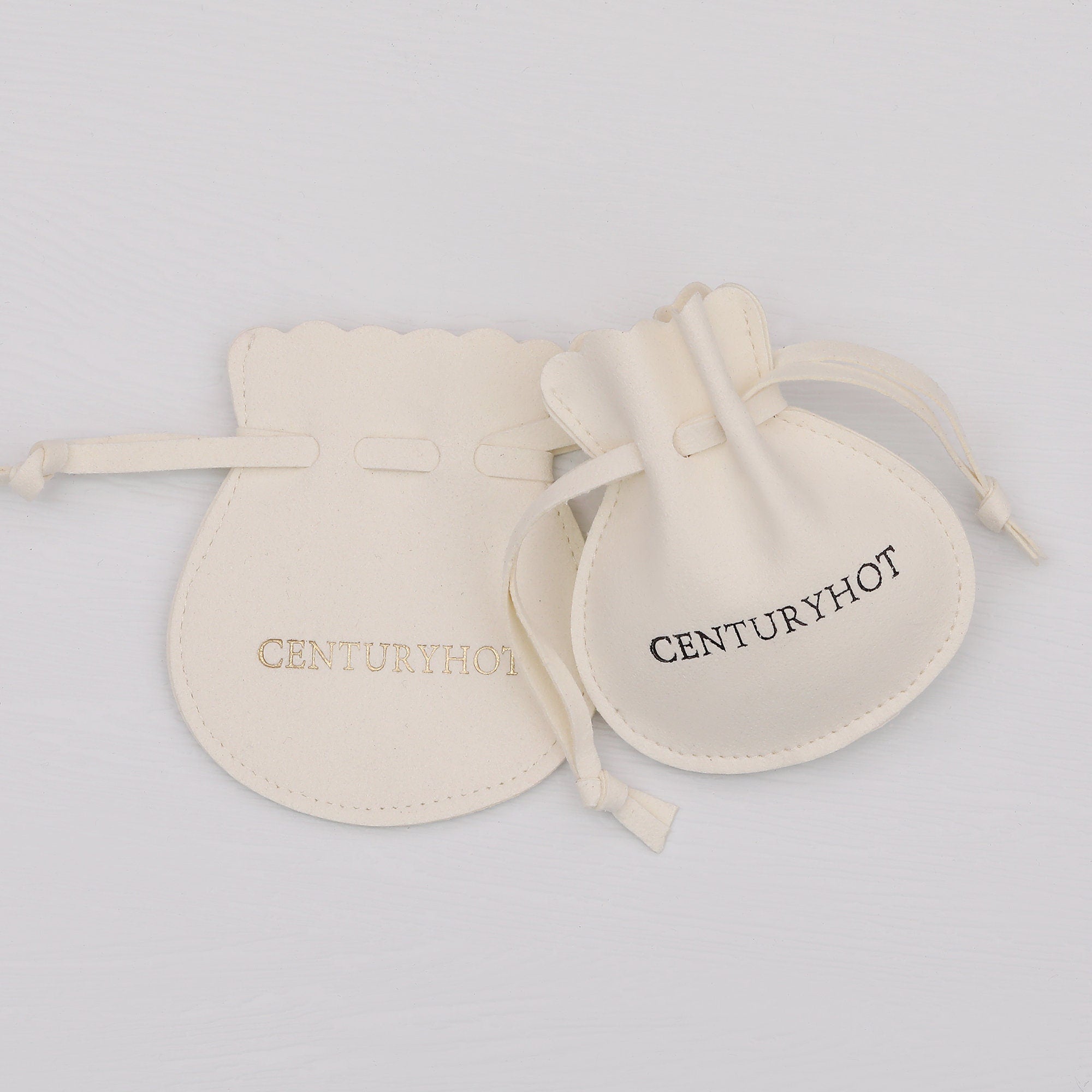 50 Sand Microfiber Jewelry Bags, Personalized Logo Drawstring Packaging-zoom-7