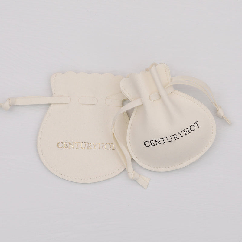 50 Sand Microfiber Jewelry Bags, Personalized Logo Drawstring Packaging-zoom-