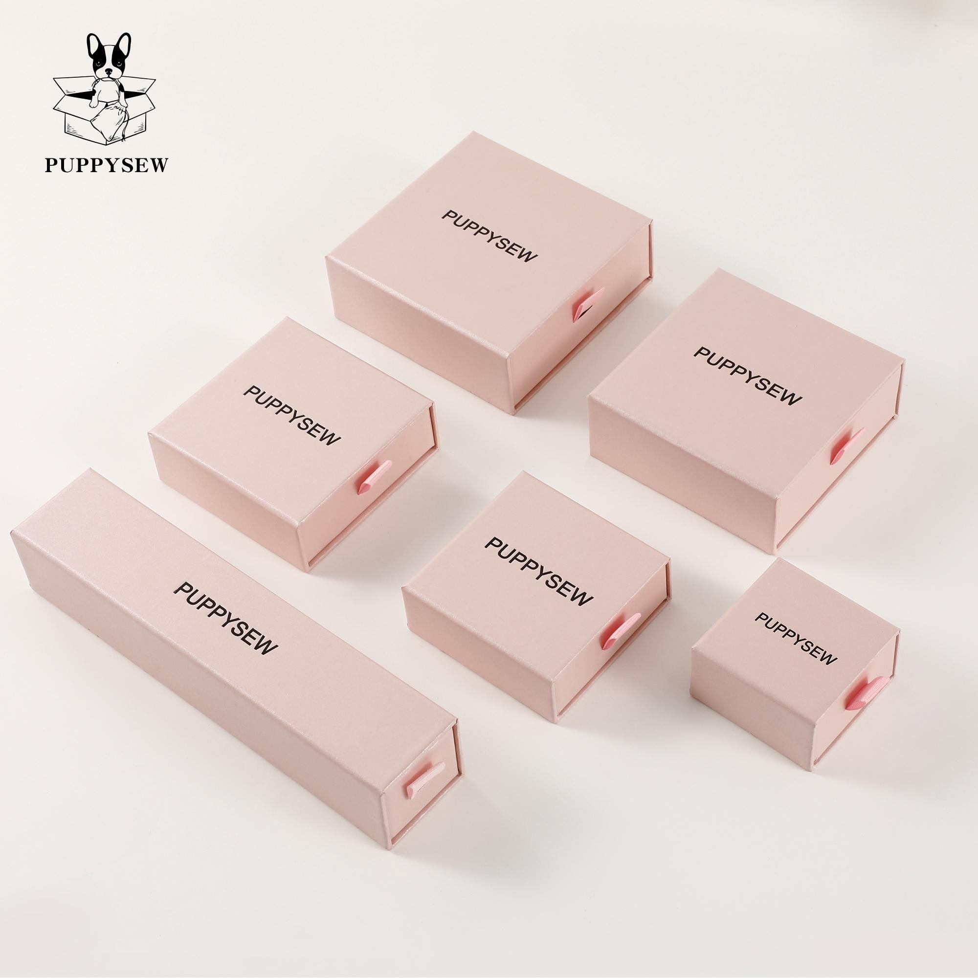 Handmade Kraft Paper Jewelry Box with Customizable Logo-zoom-3