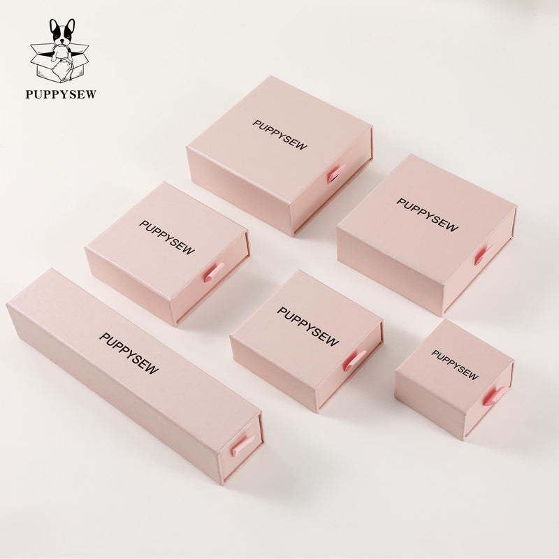 Handmade Kraft Paper Jewelry Box with Customizable Logo-zoom-