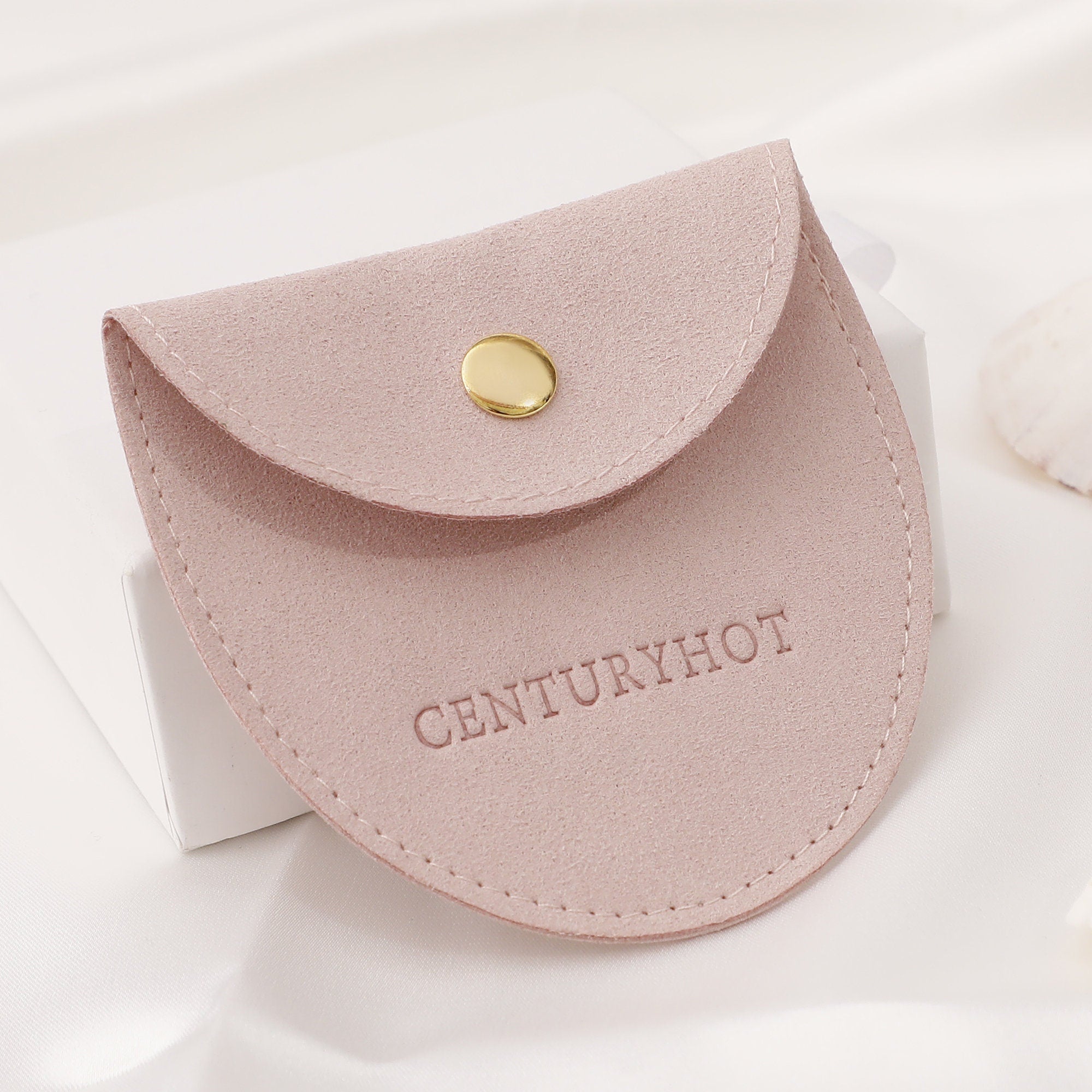 Personalized Embossed Microfiber Jewelry Bags, Custom Logo Packaging-zoom-10