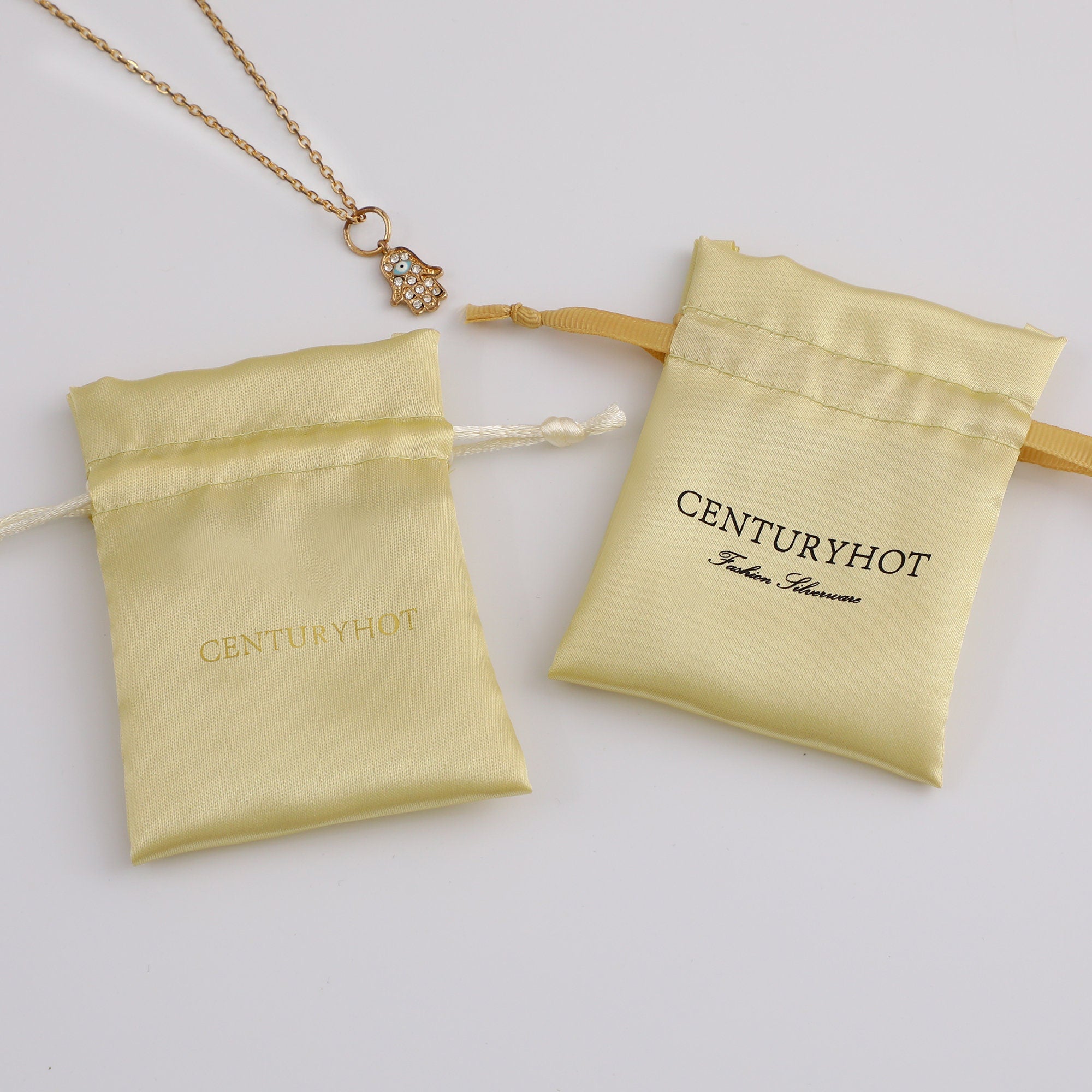 Custom Logo Satin Drawstring Pouch, Jewelry Packaging-zoom-4