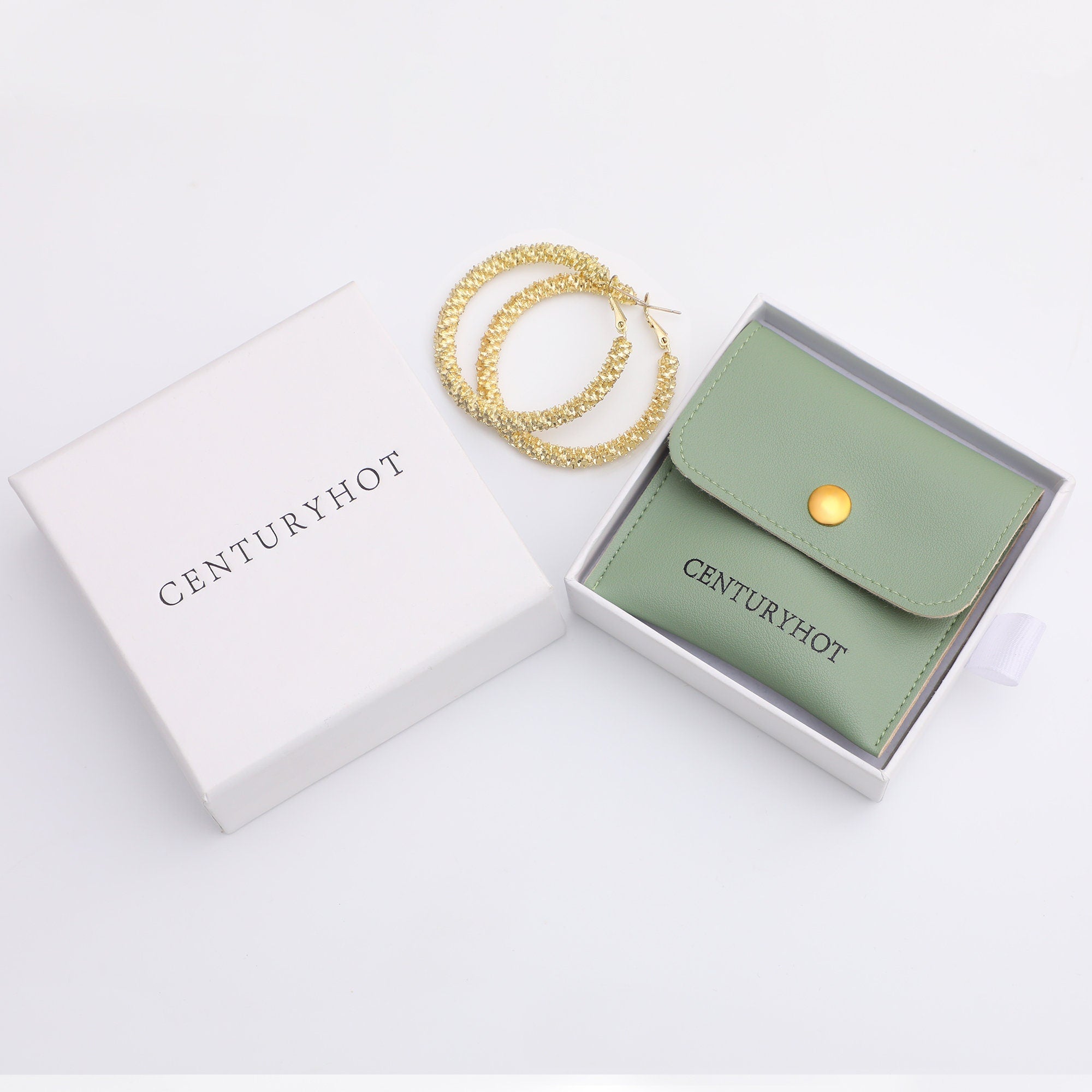 Customizable Logo Jewelry Box Set: Faux Leather Bag & Drawer Carton-zoom-7