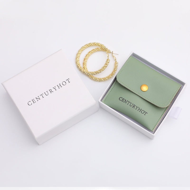 Customizable Logo Jewelry Box Set: Faux Leather Bag & Drawer Carton-zoom-