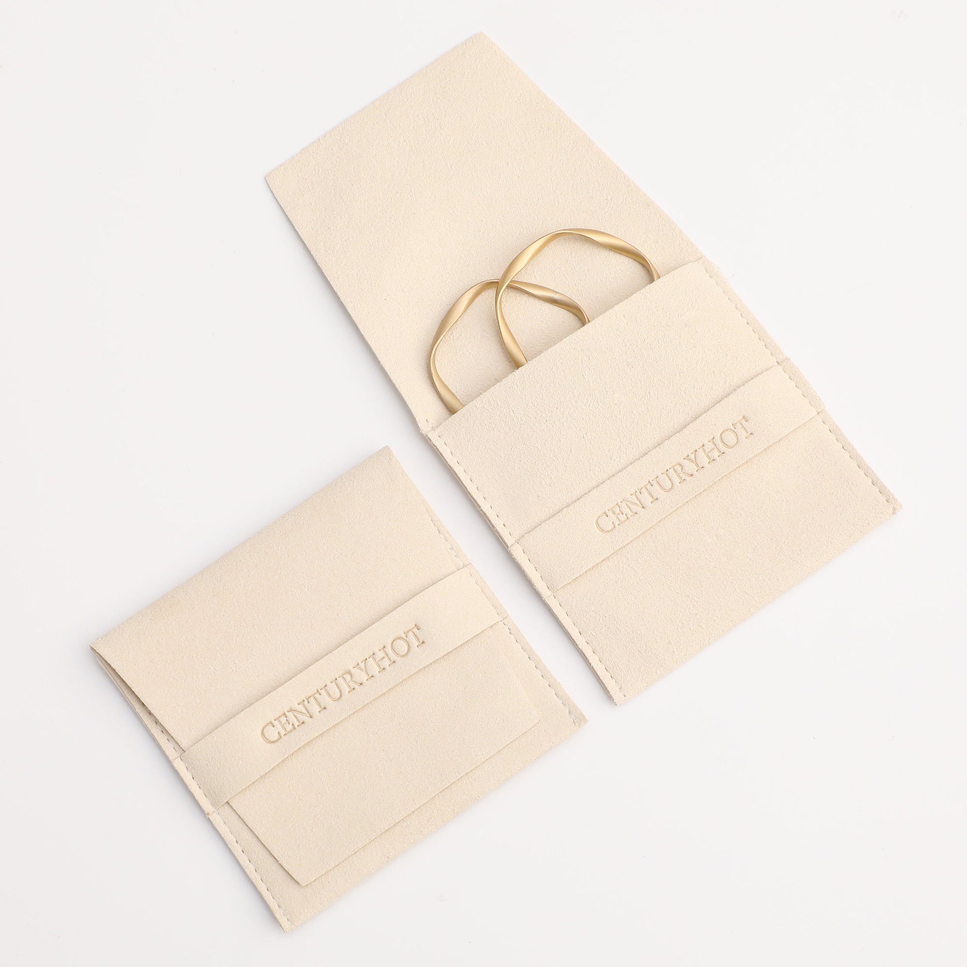 Embossed Logo Microfiber Jewelry Bag - Custom Packaging-5