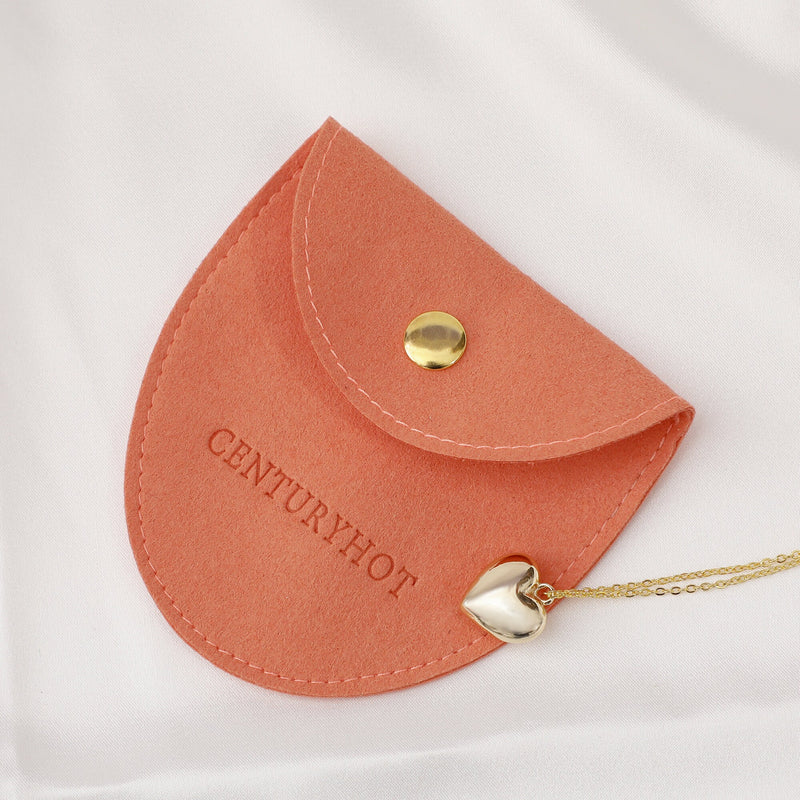 Personalized Embossed Microfiber Jewelry Bags, Custom Logo Packaging (50+)-zoom-