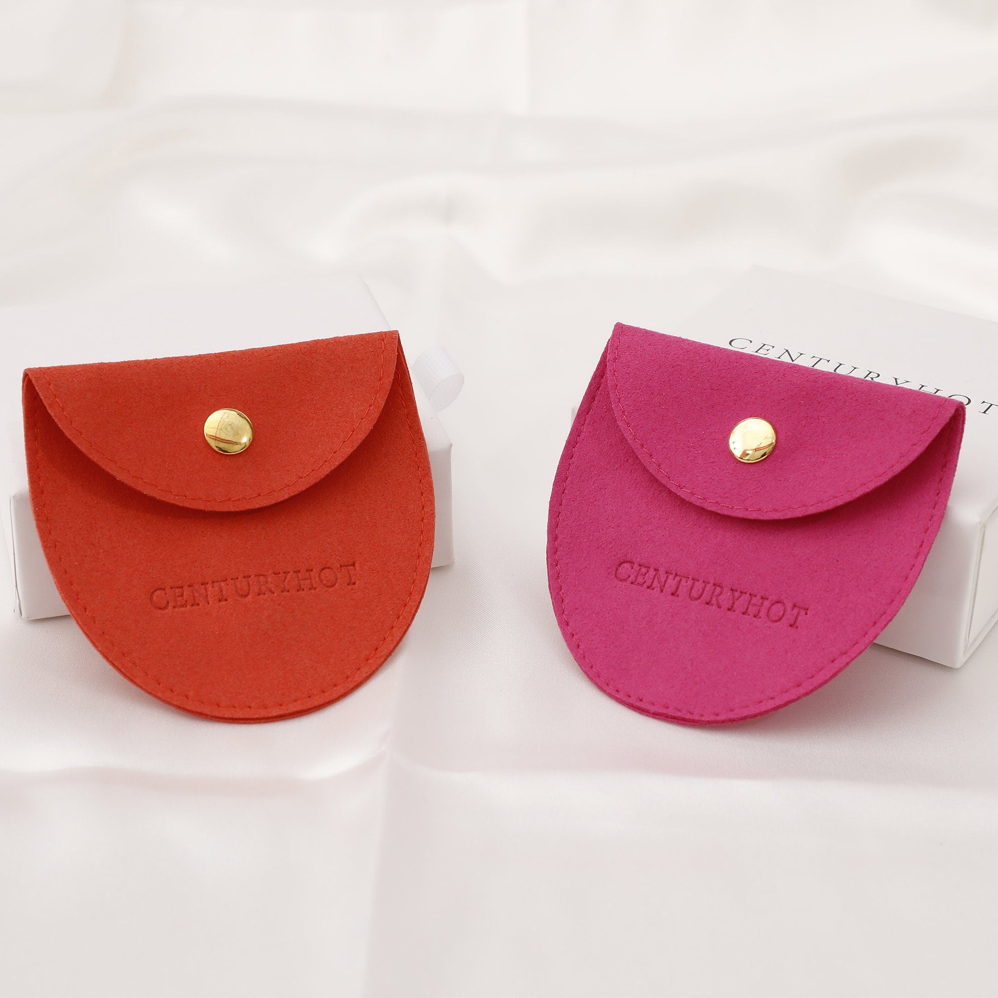 Personalized Embossed Microfiber Jewelry Bags, Custom Logo Packaging (50+)-zoom-5