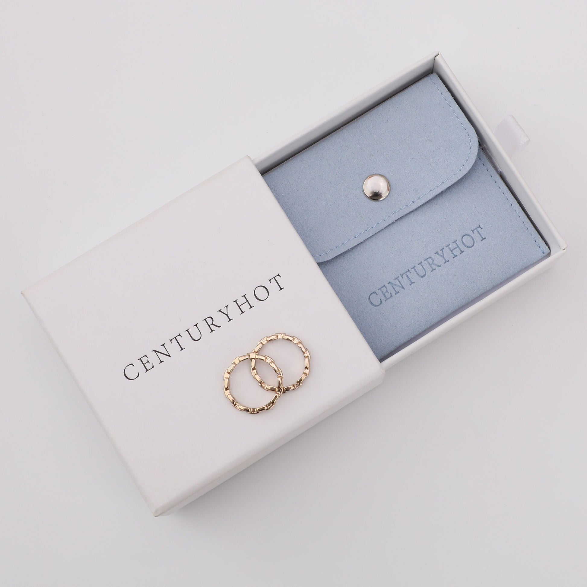 Custom Logo Jewelry Box with Suede Pouch, Bulk Packaging-6