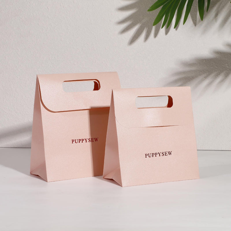 Customizable Printed Black Paper Bags, Jewelry Packaging-zoom-