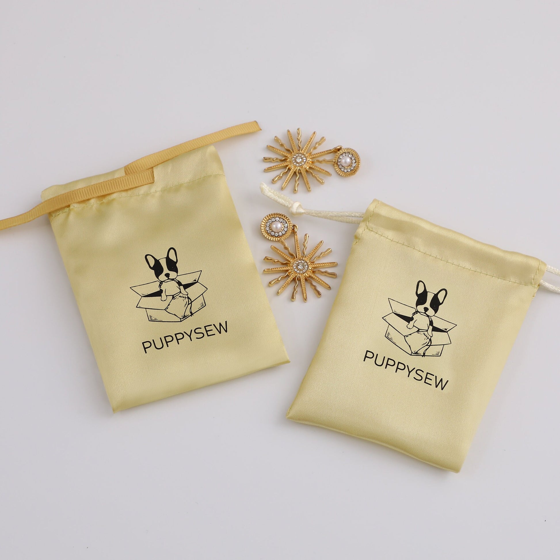 Custom Logo Satin Drawstring Pouch, Jewelry Packaging-8