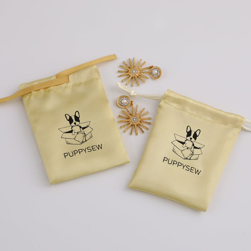 Custom Logo Satin Drawstring Pouch, Jewelry Packaging-zoom-