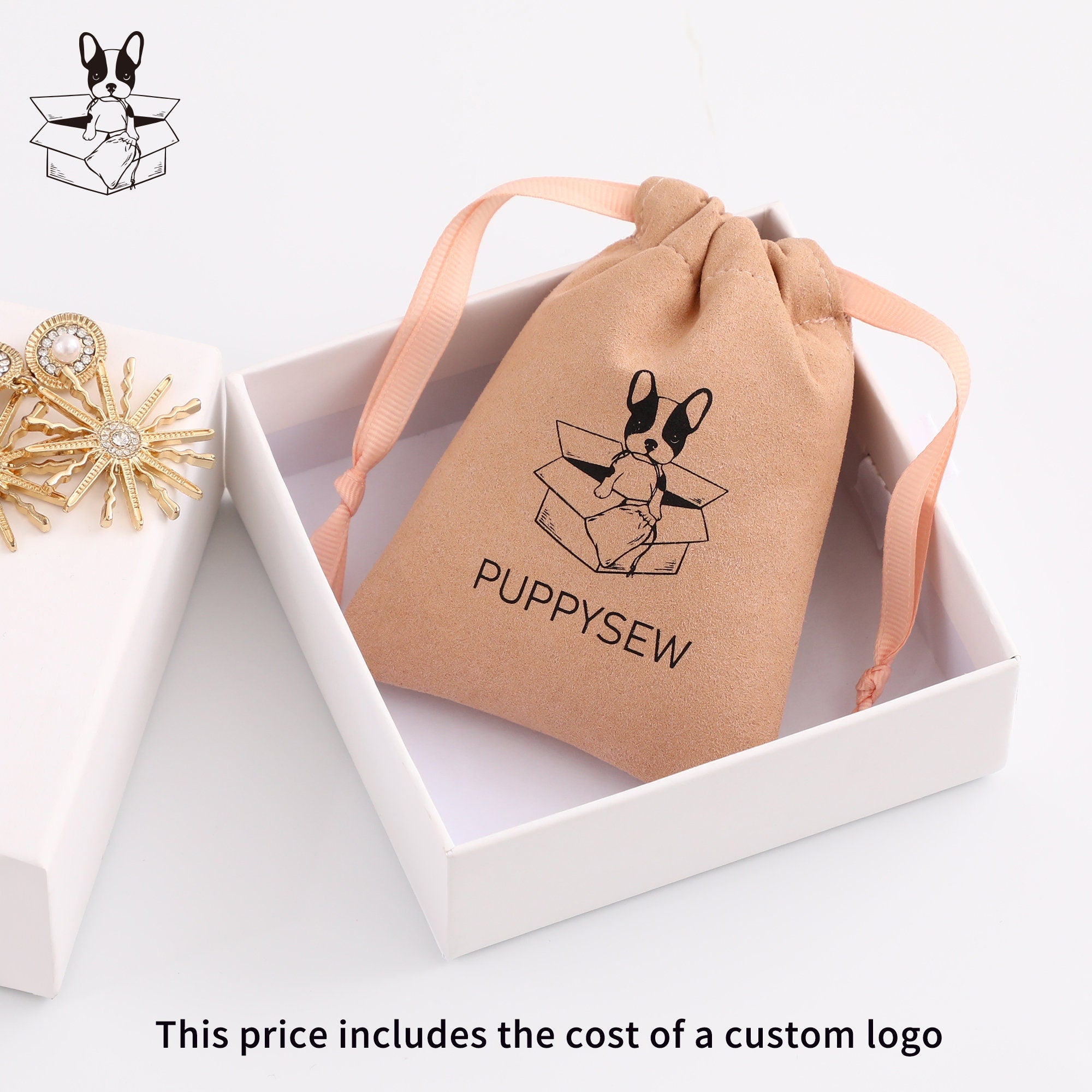 Personalized Microfiber Drawstring Bag, Custom Logo Jewelry Packaging-zoom-7